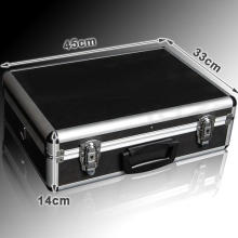 Aluminum Business Case Hardsided Metal Attache Briefcase - Black